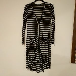 Long Breton Striped Cardigan